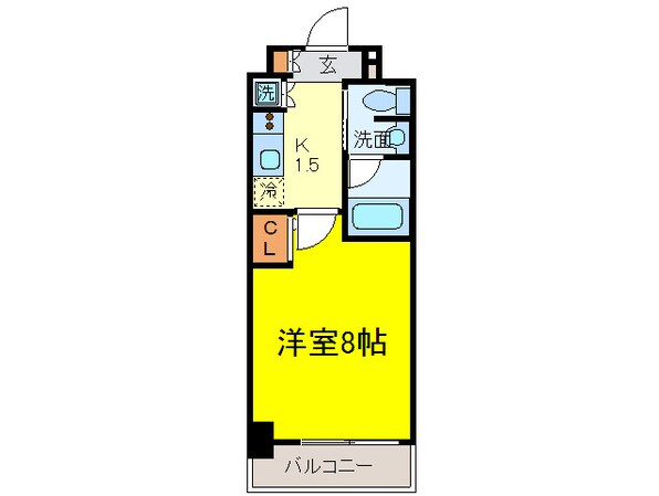 レジディア高岳の物件間取画像